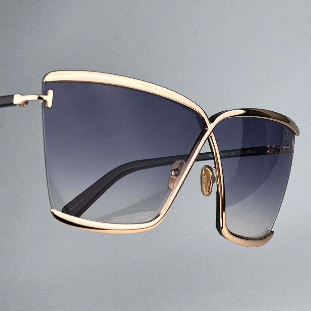 Tom Ford Gold and Black Women's Sunglasses